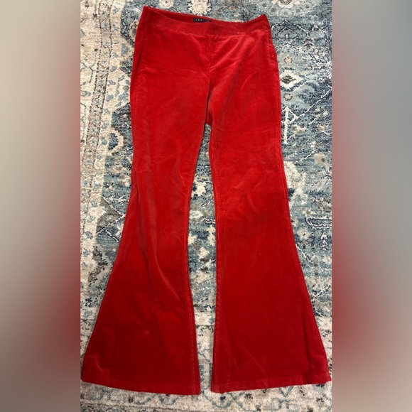 Theory Red Flare Corduroy Pants, size 4 - Picture 1 of 7